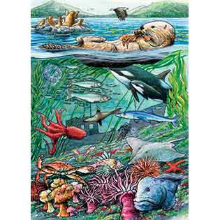 Life on the Pacific Ocean 35PC Tray Puzzle image 0